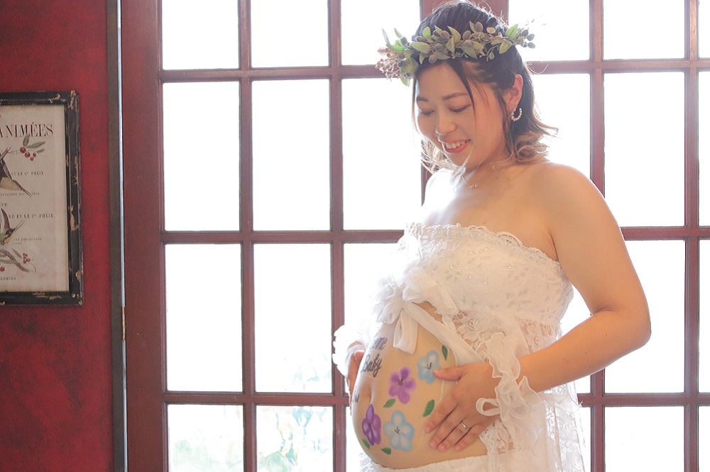 マタニティフォト　ドレス