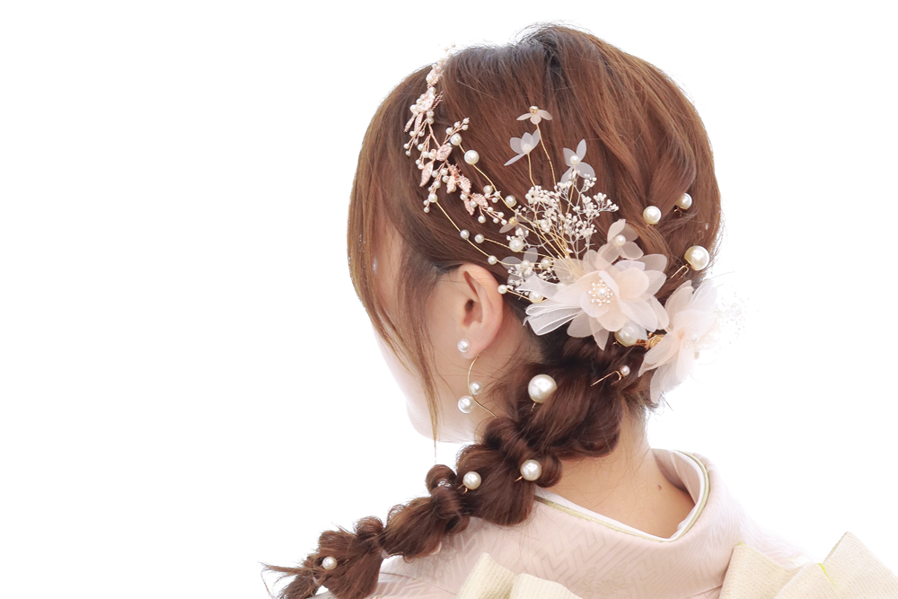 編みおろしヘア